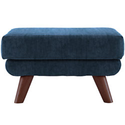 G Plan Vintage The Fifty Five Footstool Velvet Indigo